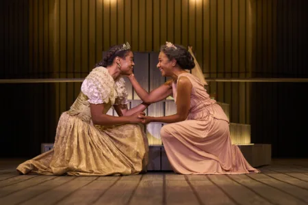 Submitted photo / Roger Mastroianni From left, Hermione (played by Gina Daniels) and Perdita (Janiyah ‘Jai’ McAllister) are shown in a scene from Great Lakes Theater’s production of “The Winter’s Tale,” which runs through Oct. 11 at the Hanna Theatre, 2014 E. 14th St., Cleveland. Tickets range from $23 to $103 and are available online at greatlakestheater.org and by calling 215-241-6000.